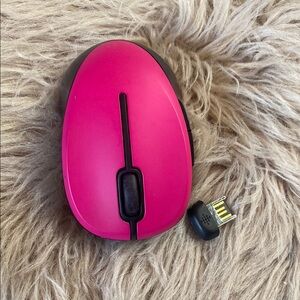 Black and Pink Wireless Mouse